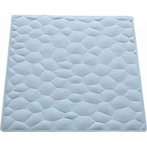 Cleafe - Tappeto Doccia Antiscivolo Tappetino In Gomma Effetto Pietre Azzurro 54 X 54 Cm -