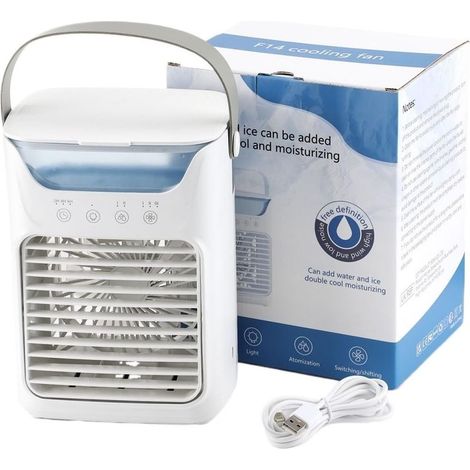 3-in-1-Ventilator – Multifunktionale, tragbare Klimaanlage und Luftbefeuchter für Zuhause, ideal für Schlafzimmer und Büro (1/5)
