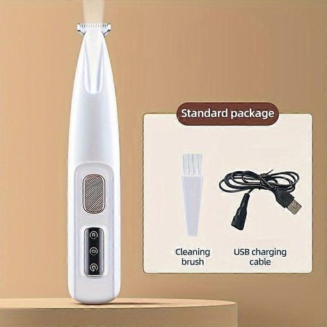 Tondeuse électrique pour poils d'animaux (chiens et chats), rechargeable par USB, avec lumière LED pour les pattes, idéale pour le toilettage.-AquaForge (1/5)