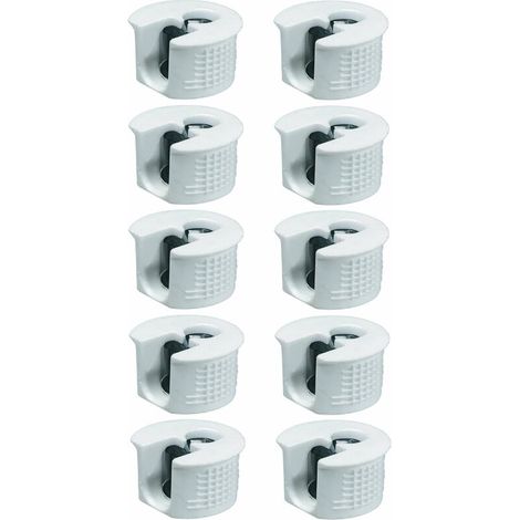 – Lot de 10 boîtiers excentriques 15mm – Plastique avec insert acier – Épaisseur bois 16mm – Fixation optimale pour meubles (1/2)