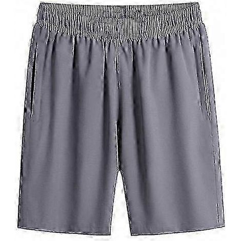 Short homme taille ample pour sport été - ceinture élastique, entrejambe profond, tissu léger avec poches latérales, coupe décontractée, confortable et respirant. (1/5)