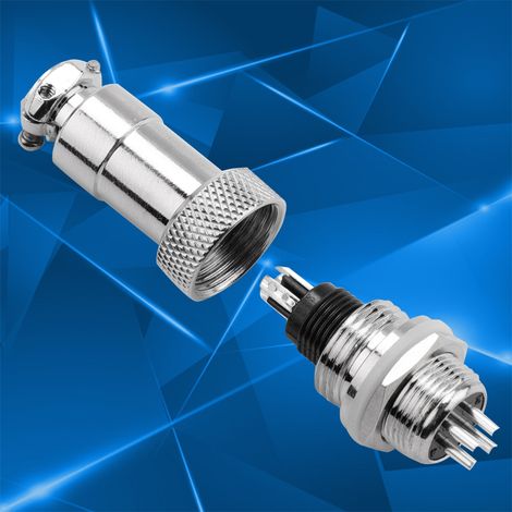 5 Stück/Set GX12 4-polige Metall-Einbaustecker/Buchse für Luftfahrtanwendungen (1/5)