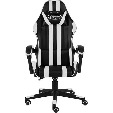 Maison Exclusive - Gaming-Stuhl Schwarz und Weiß Kunstleder (1/5)