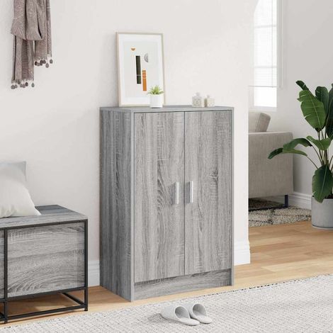 Shoe Cabinet Grey Sonoma 60x35x92 cm Engineered Wood vidaXL