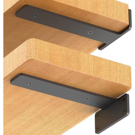 6Pcs Equerre Etagere Murale,Supports Equerre Etagere,Equerre Charge Lourde Support équerre étagère,Fixation Invisible Supports Vintage,Equerre Industr (1/5)