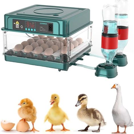 Professional Egg Incubator (SR-024), Automatic Digital Chicken Incubator, Poultry Incubator with Automatic Egg Turner and Temperature and Humidity Control, for Quail and Duck