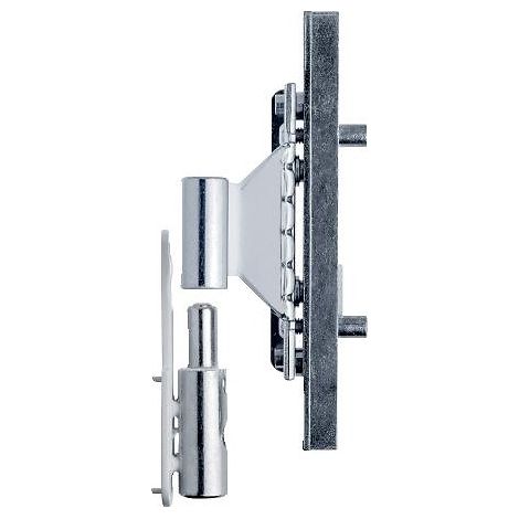 Paumelle gauche finition blanc RAL 9010 Ø 16 mm – Capacité jusqu'à 80 kg – Installation sans dégonder – Pour portes en PVC – Otlav