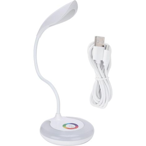 Lampe de bureau LED, lampe de lecture de table, RGB Symphony, variateur tactile, protection des yeux, fournitures de bureau (prise i (1/5)