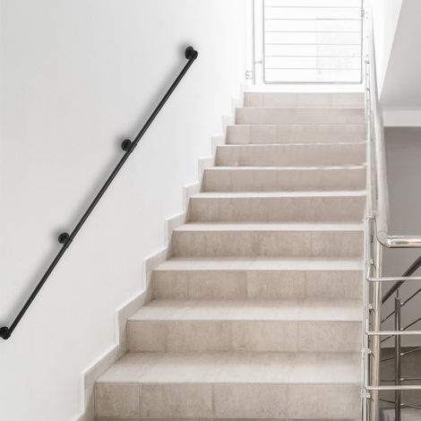 12ft Wall Mount Hand Rail Metal Staircase Grab Galvanized Iron Stair Handrail (1/5)