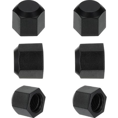 6 pièces 1/4" Bouchon en plastique filetage femelle 7/16-20UNF noir (1/5)