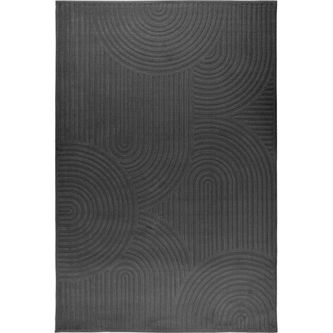 Tapis intérieur gris anthracite moderne antidérapant - 170 x 120 cm (1/5)