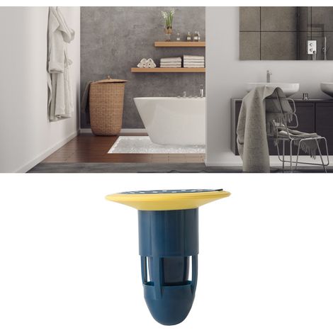Couvercle de siphon de sol en silicone pour salle de bain, noyau anti-odeurs, filtre d'égout, anti-obstruction, couvercle de siphon anti-insectes, dispositif anti-odeurs pour toilettes, bleu nordique. (1/5)