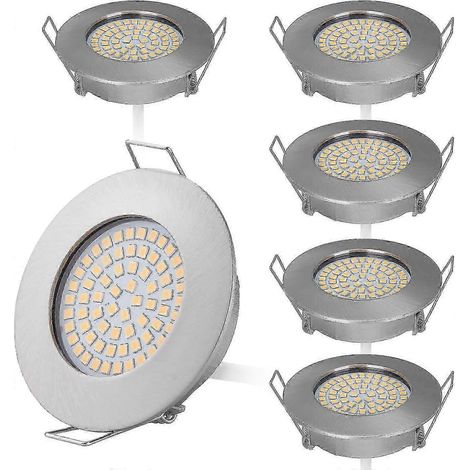 5W LED-Einbaustrahler, warmweiß 3000K, entspricht einer 45W Halogenlampe, 230V, 55mm fester Deckenausschnitt [Energieklasse E]