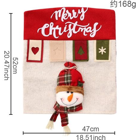 Décorations de Noël, housses de chaises avec chapeaux, housses de tabourets, housses de chaises en peluche, décoration intérieure européenne et américaine, mini foulards de Noël