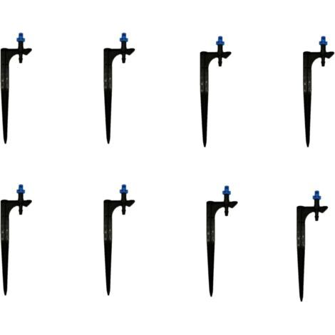 Lot de 8 brumisateurs haute pression pour l'arrosage des plantes, l'irrigation du jardin et la décoration de neige artificielle, avec tête de brumisation à réfraction durable et réglage rapide, bleu (1/5)