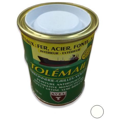 Tolémail spécial ferronnerie 100ml blanc. (1/5)