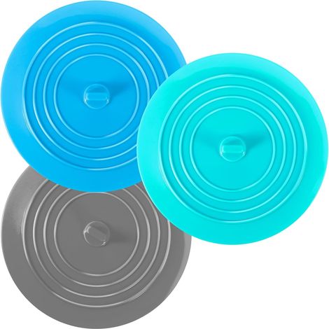 Lot de 3 Bondes Silicone, Évier, Baignoire, Lavabo, Complet, Rapide, Robuste, Salle De Bain, Cuisine (1/5)