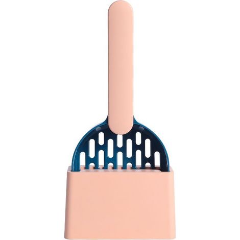 Pelle à litière pour chat avec filtre à litière pour chat,Plastique ABS de qualité supérieure - Durable et facile à nettoyer - 1 pièces (rose) (1/5)