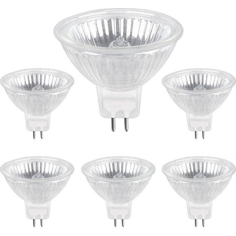 Ampoule halogène GU5.3 50 W 220 V, 680 lm, blanc chaud 2700 K, dimmable, ampoule spot halogène MR16, lot de 6