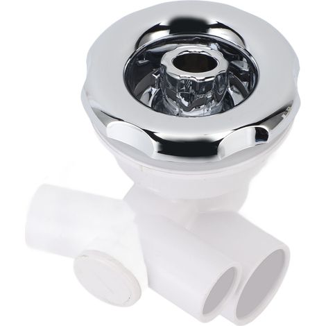 Buse de massage pour bain spa 1in-1/2in, jet universel orientable en acier inox et PVC, Ø100x90mm, rechange pour spa et bassin hydrothérapie (1/5)