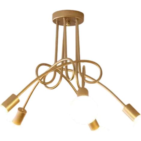 Plafonnier minimaliste moderne, lampe créative pour chambre ou salon, lampe de couloir, lampe en fer forgé pour restaurant ou salon de thé. (1/5)