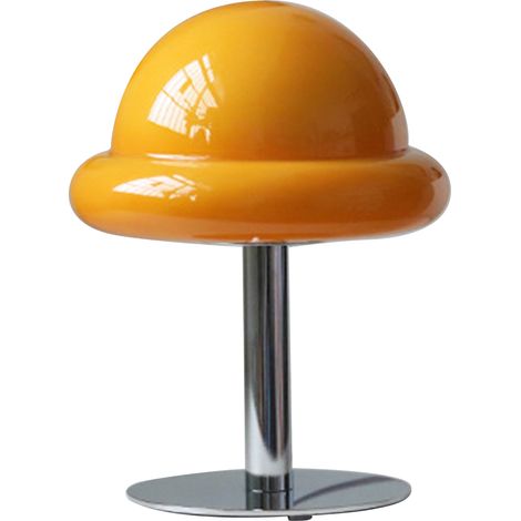 Lampe de chevet USB 3 couleurs dimmable, lampe de bureau champignon mignonne et créative pour salon et chambre, orange (1/5)