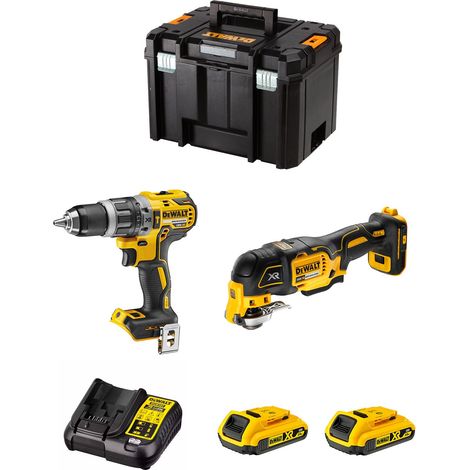 DeWALT Kit DWK206 (DCD796 + DCS355 + 2 x 2,0 Ah + DCB107 + TSTAK VI)