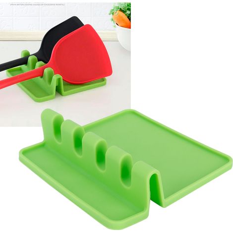 Tapis de cuillère à soupe en silicone de qualité alimentaire, support multifonction pour spatule et ustensiles de cuisine HomeGreen (1/5)