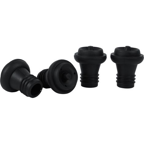 Lot de 4 bouchons réutilisables pour pompe à vide, couvercles de protection pour bouteilles de vin rouge et de champagne, neufs (1/5)