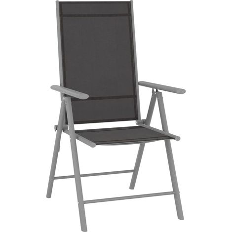 Maison Exclusive - Set da Pranzo da Giardino 10 pz Nero e Argento