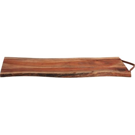 Premier Housewares Dark Brown Small Chopping Board Oil Finished Brown Boards Wood Asymmetric Sides Rectangular Wooden Chopping Boards Antibacterial Cutting Boards 25 x 2 x 60 (1/3)