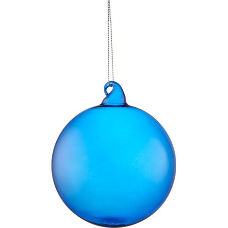 Set 6 sfere in vetro blu notte 10 cm. (1/2)