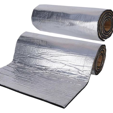 Youyijia Car Sound Deadening Mat 10mm THICK Self-Adhesive Audio Noise Dampening Mat 50x200cm/Roll Foil-Faced Insulation Foam Insulation Deadener Soundproofing for Car/Camper/Van/Caravan (1/5)