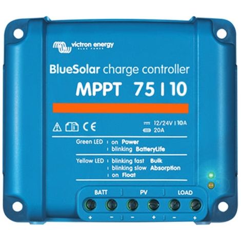Victron – Régulateur solaire MPPT 10A 12/24V – Optimisation +30% énergie – Protection IP65 – Longue durée de vie batterie