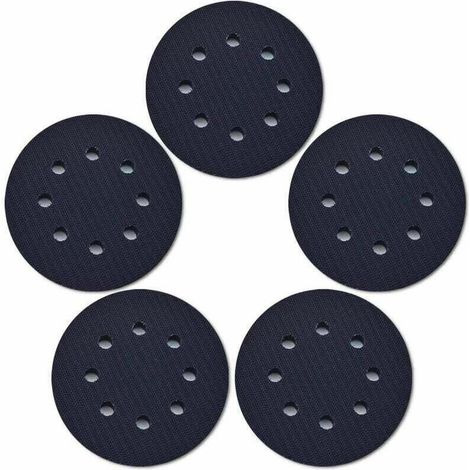 Plateau de ponçage souple de 125 mm, plateau d'interface, compatible avec les polisseuses autonettoyantes pneumatiques et électriques (8 trous) (1/4)