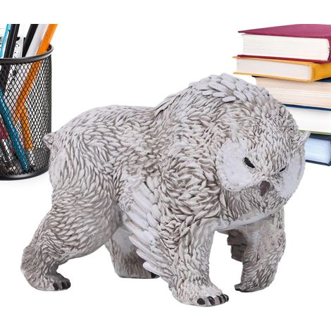Statue d'ours - Sculpture d'ours rustique - Sculpture animale avec tête de (1/5)