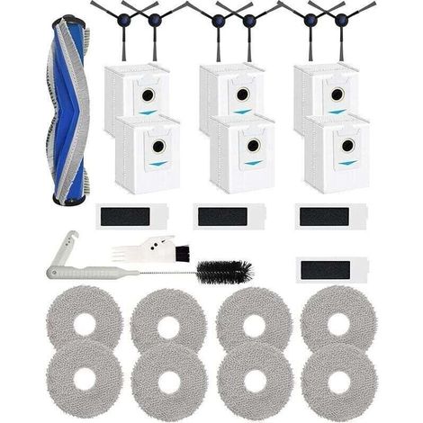 27 Remplacement Accessoires pour ECOVACS DEEBOT T30S, XU,T30S COMBO Robot Aspirateur,1 Brosse Principale 6 Brosses latérales 4 Filtre - KZQ (1/4)