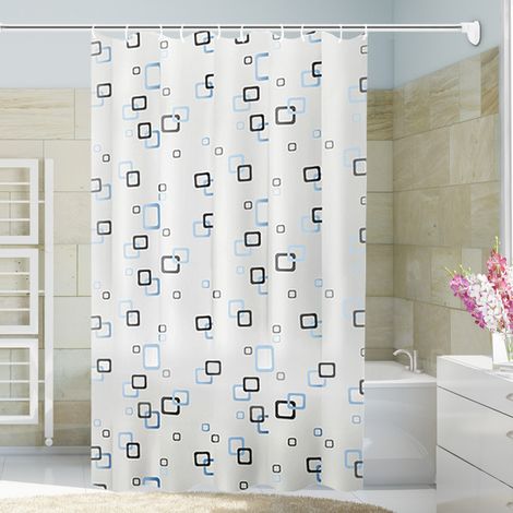 Rideau de douche, 120 x 180 cm, résistant à la moisissure, antibactérien, imperméable et lavable, pour baignoire et salle de bain. (1/5)