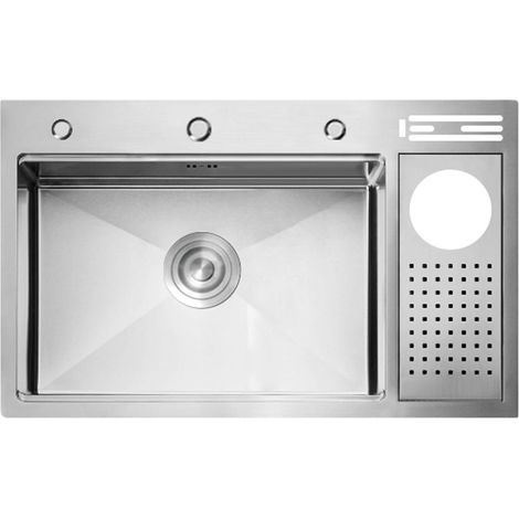 Fregadero Apolo Acero Inox 80x50 cm Sobre Encimera