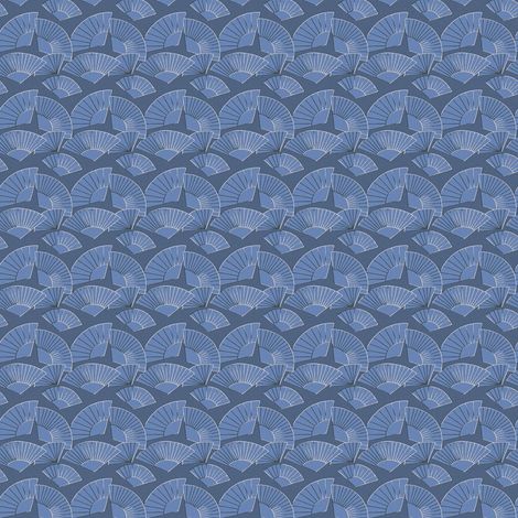 Grafik Tapete Profhome 378474 Vliestapete glatt mit abstraktem Muster und metallischen Akzenten blau tauben-blau 5,33 m2