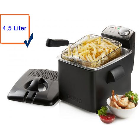 Kaltzonen Fritteuse Edelstahl Sichtdeckel & Filter 3200W 4,5Ltr. (1/5)