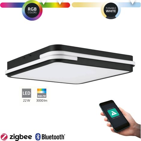 Plafoniera Moderna Genovese-Z Alluminio Nero Luce Led Integrato 22W (1/5)