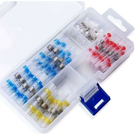 Solder point wire connector, waterproof insulation sealed by butt welding, heat shrinkable - 100 pieces (1/4)