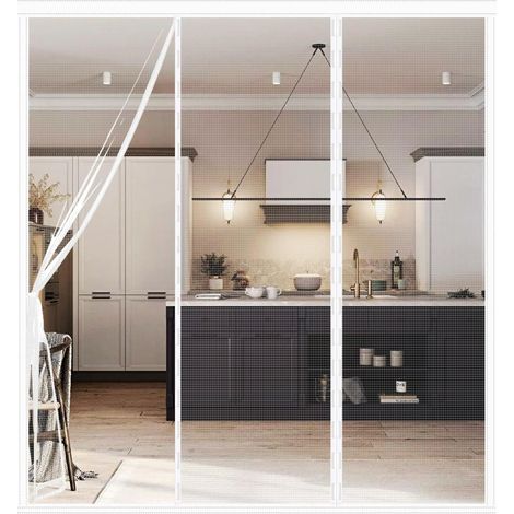 Moustiquaire Porte sur Mesure – Rideau Magnétique Anti-Insectes avec (1/5)