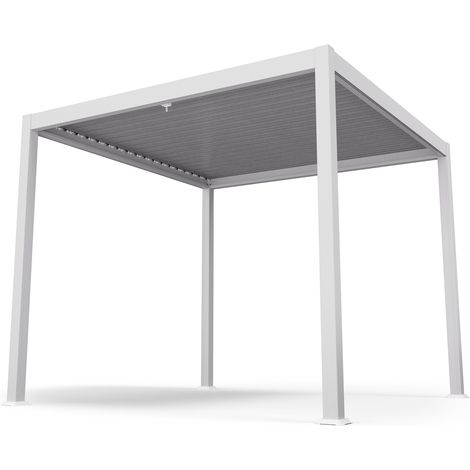 Blumfeldt Pergola à Lamelles Blumfeldt LuminaHaven 3x3 m, Structure en Aluminium et Acier Galvanisé Résistante aux Intempéries, Idéale Comme Pergola de Jardin Extérieur (1/5)