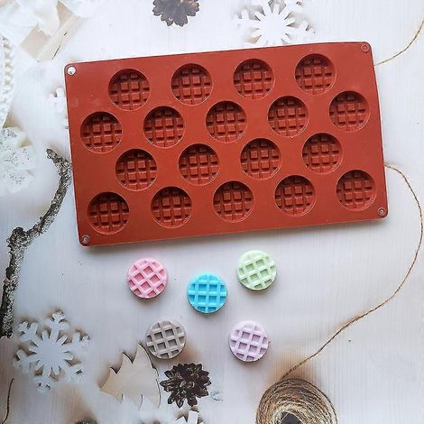 Moule à mini-gaufres rond en silicone Wabjtam (1 pièce), moule à chocolat, moule à biscuits, moule à glaçons, moule à gelée (1/5)