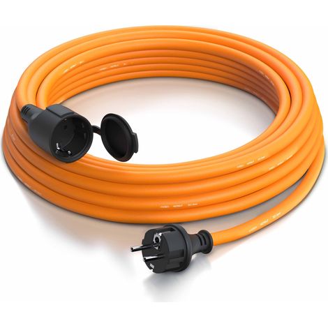 Brandson Verlängerungskabel, Typ F Schutzkontakt, Stromkabel Verlängerung für den Außenbereich 3500W, Outdoor, IP44 - 10m (1/5)