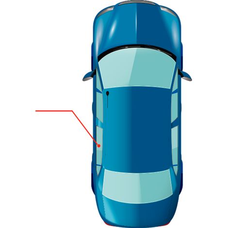 Vitre de porte latérale arrière gauche teintée verte Fiat Panda 2 2003-2012