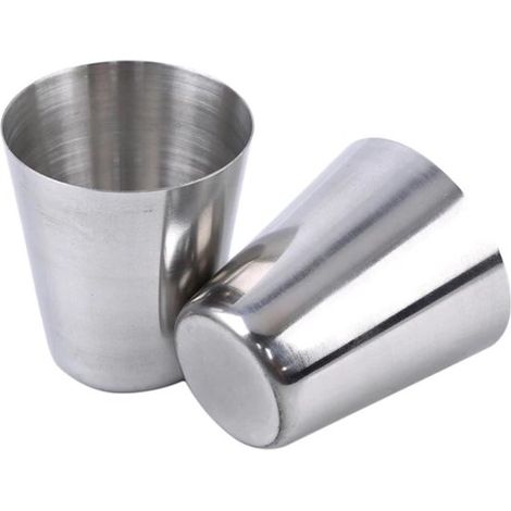 Vasos de acero inoxidable - Juego de mini tazas - Para beber al aire libre - Aislamiento de doble pared - 10 piezas - Metal (1/5)