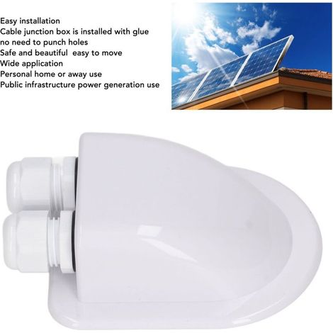Boîte de Jonction Solaire Étanche IP65 - Double Entrée pour Panneaux PV - ABS Résistant aux UV - Installation Rapide (1/4)